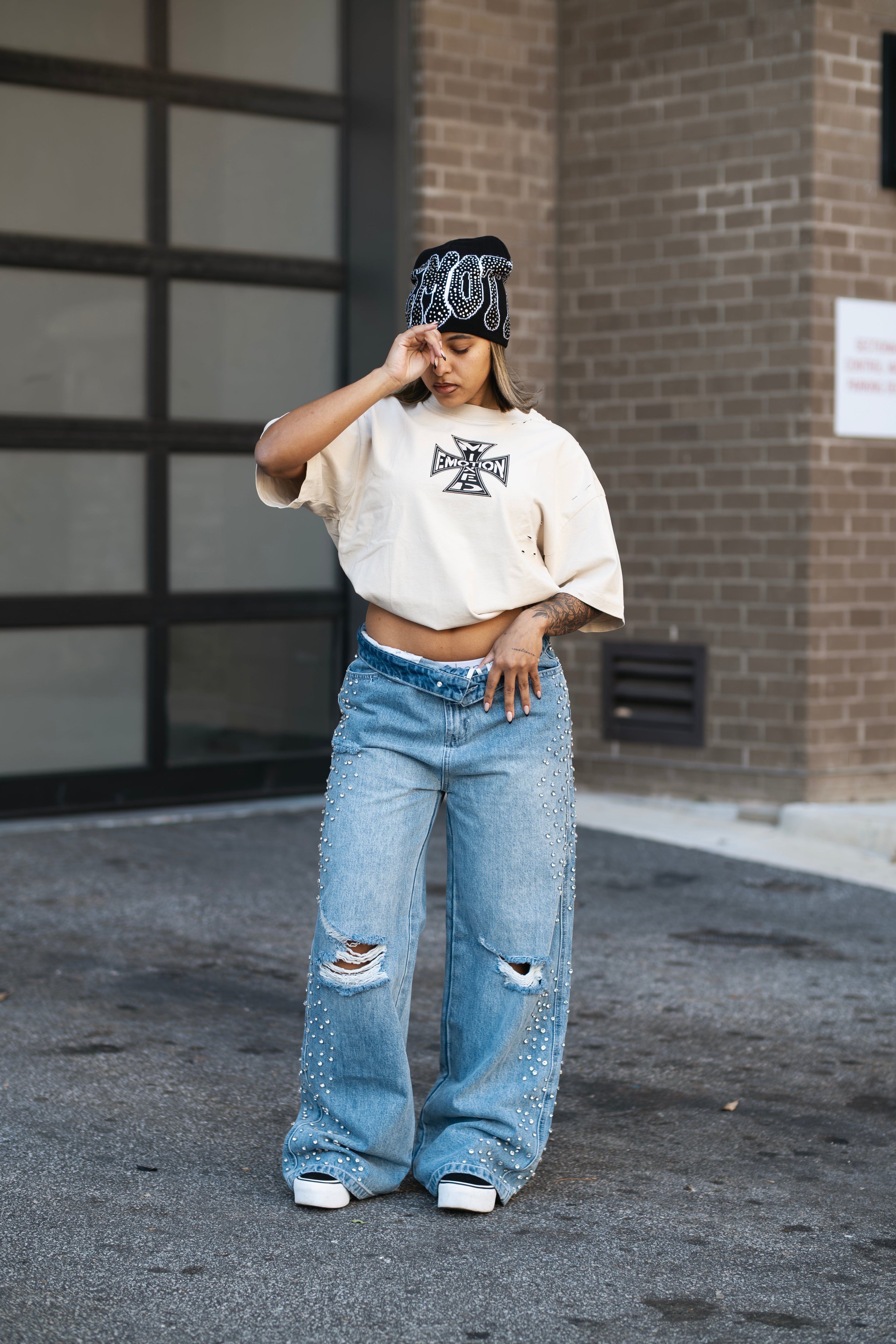 Blue ‘Stone’ Baggy Jeans