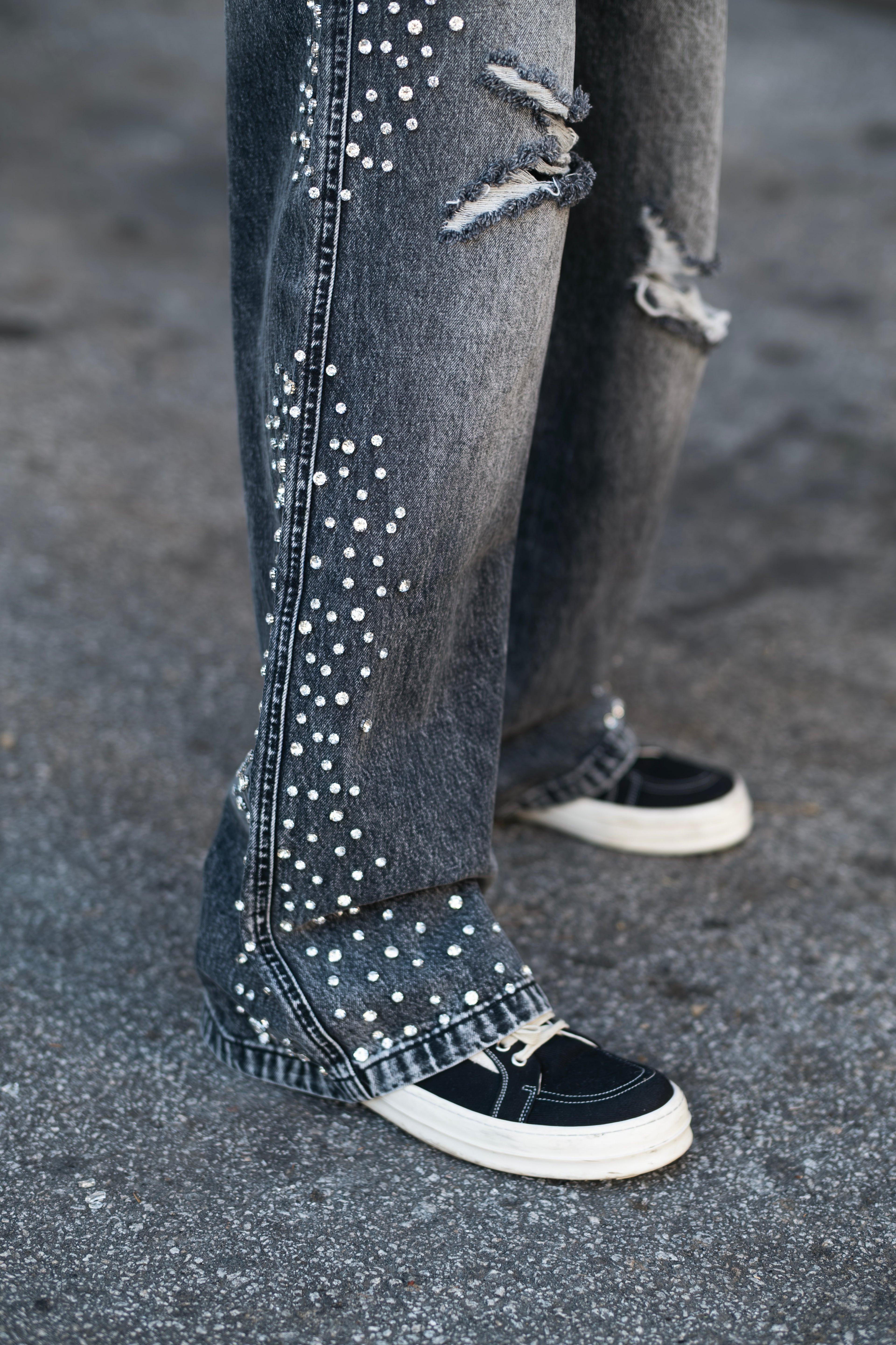 Grey ‘Stone’ Baggy Jeans