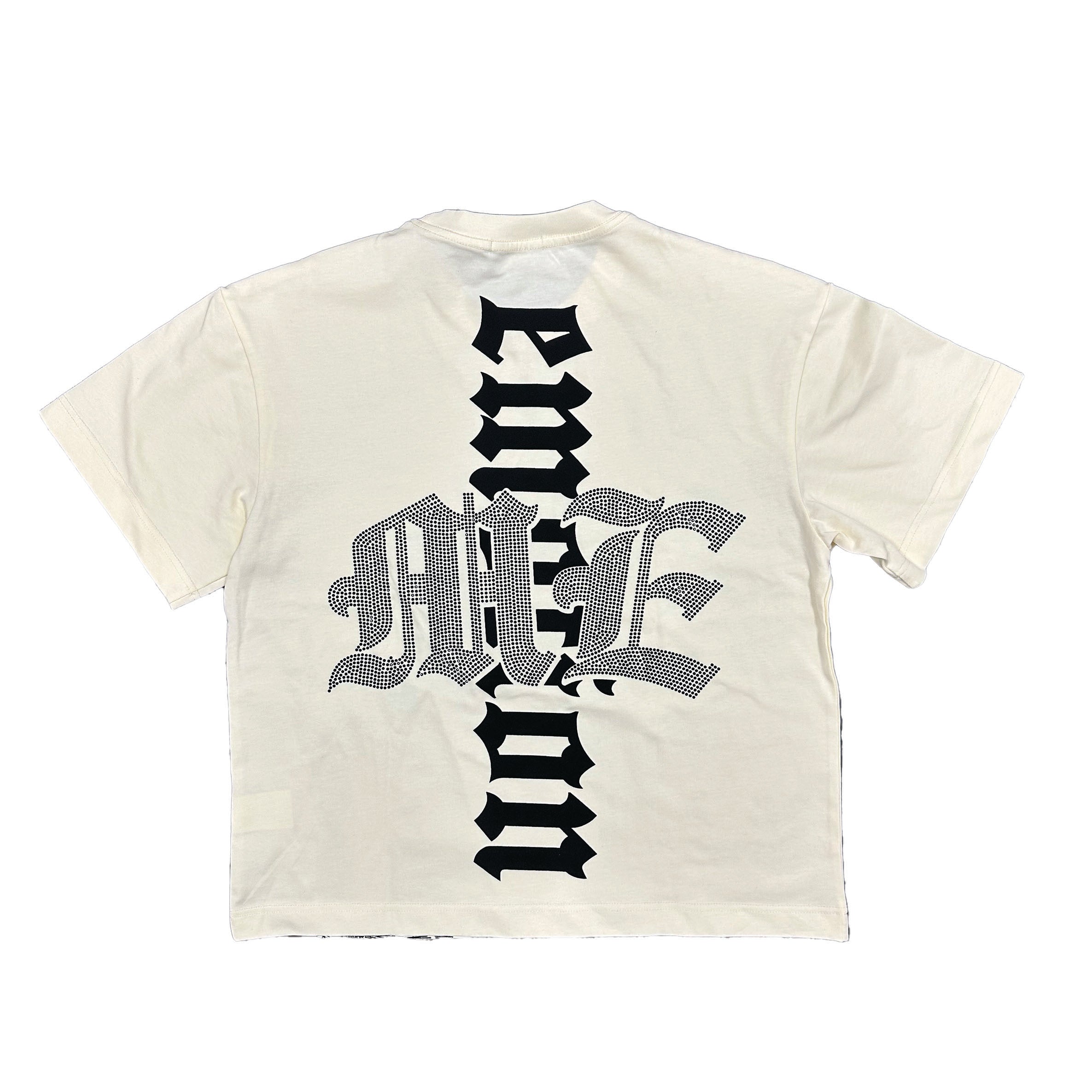 Cream “Beach” Rhinestone Tee