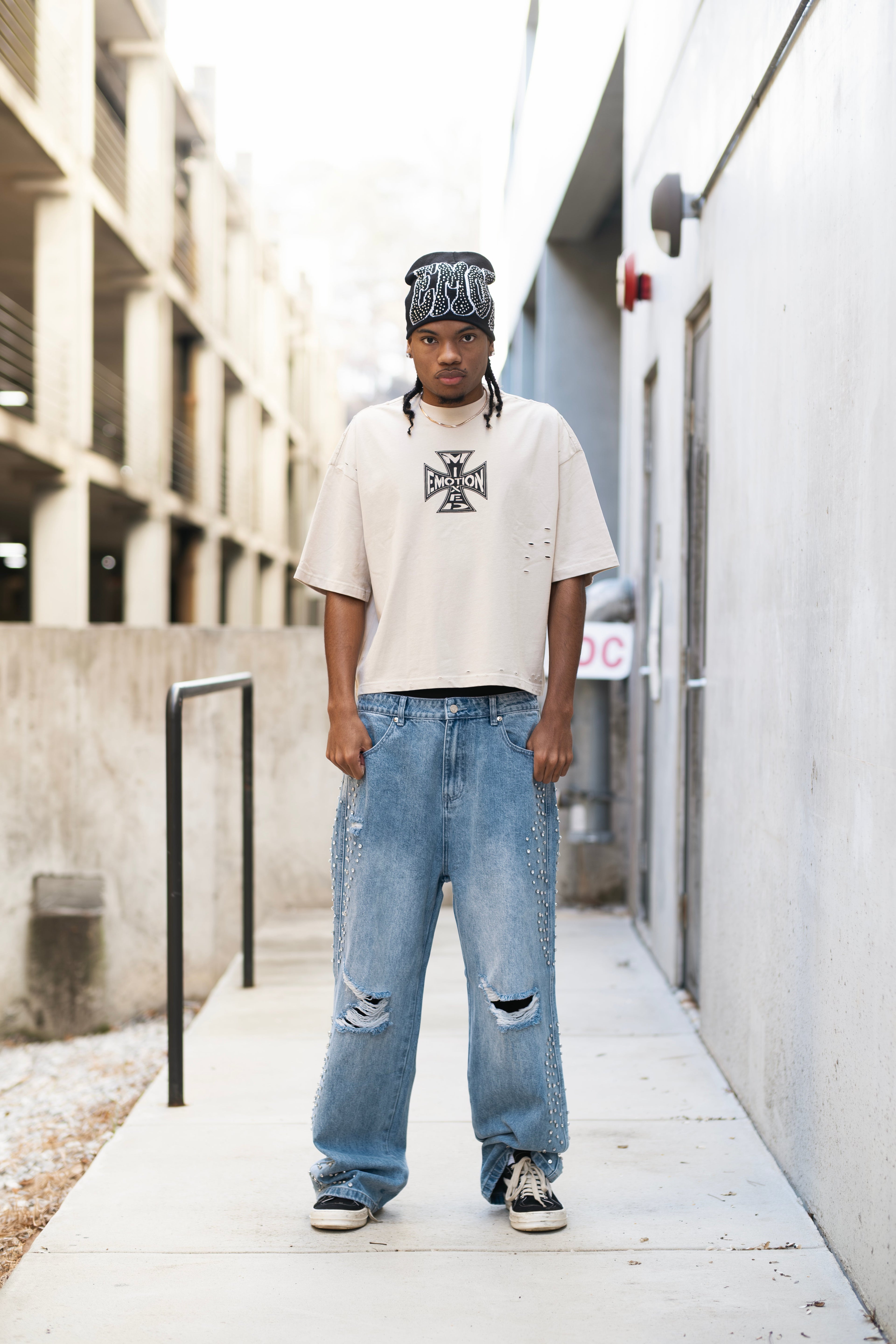 Blue ‘Stone’ Baggy Jeans