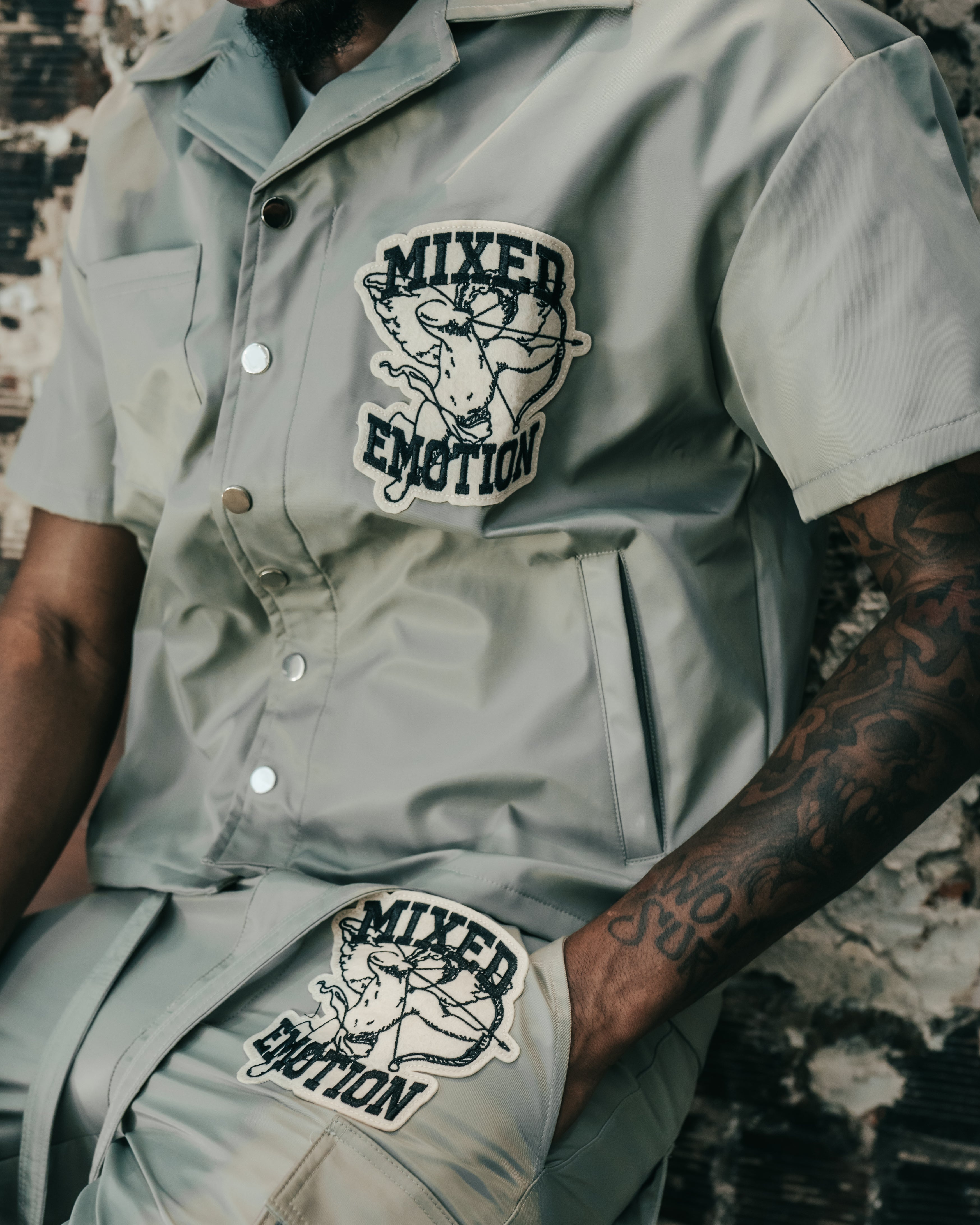 Grey “Angel” Nylon Cargos