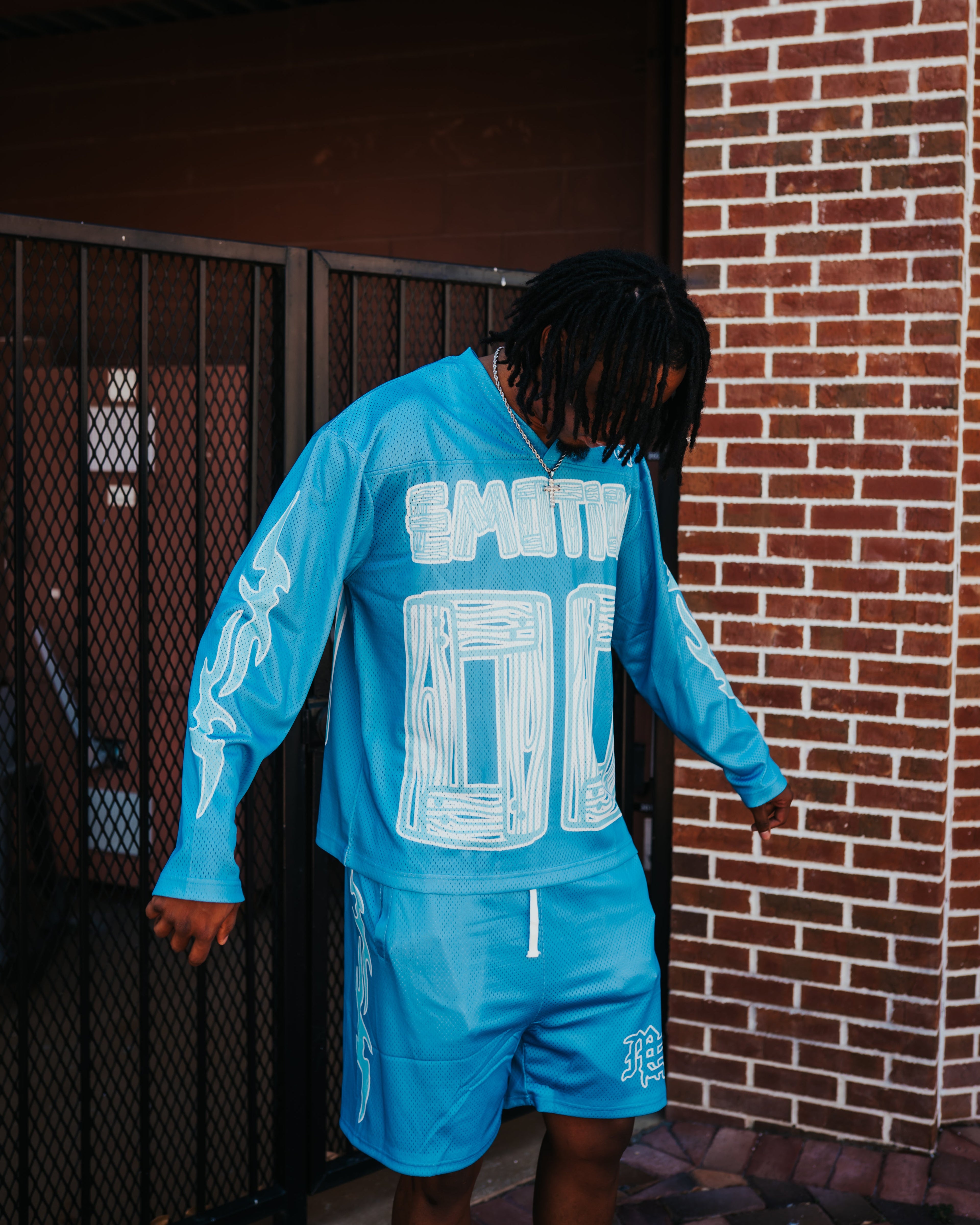 OVERSIZED Blue “Lightning” Jersey