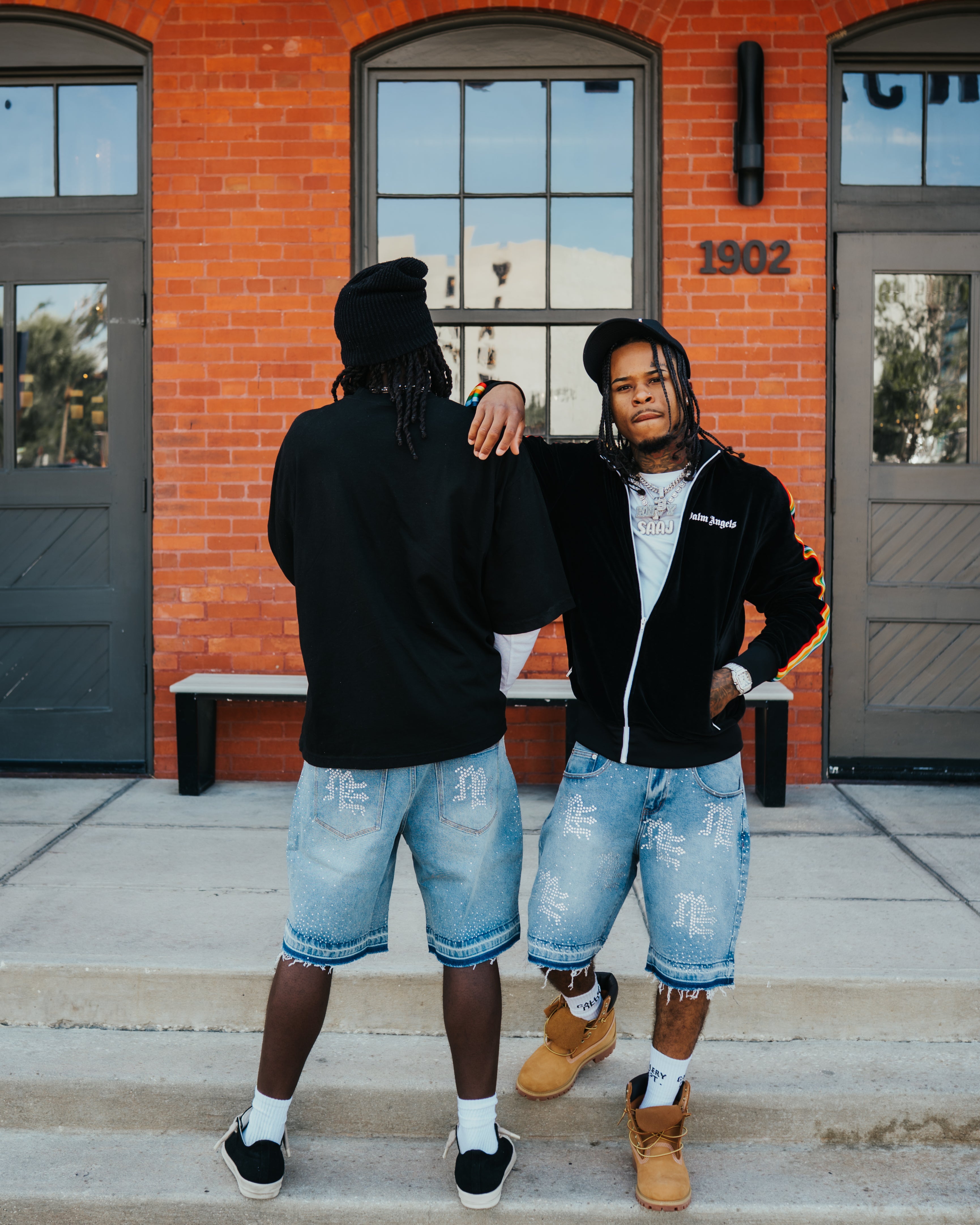 ‘ME’ Rhinestone Denim Shorts