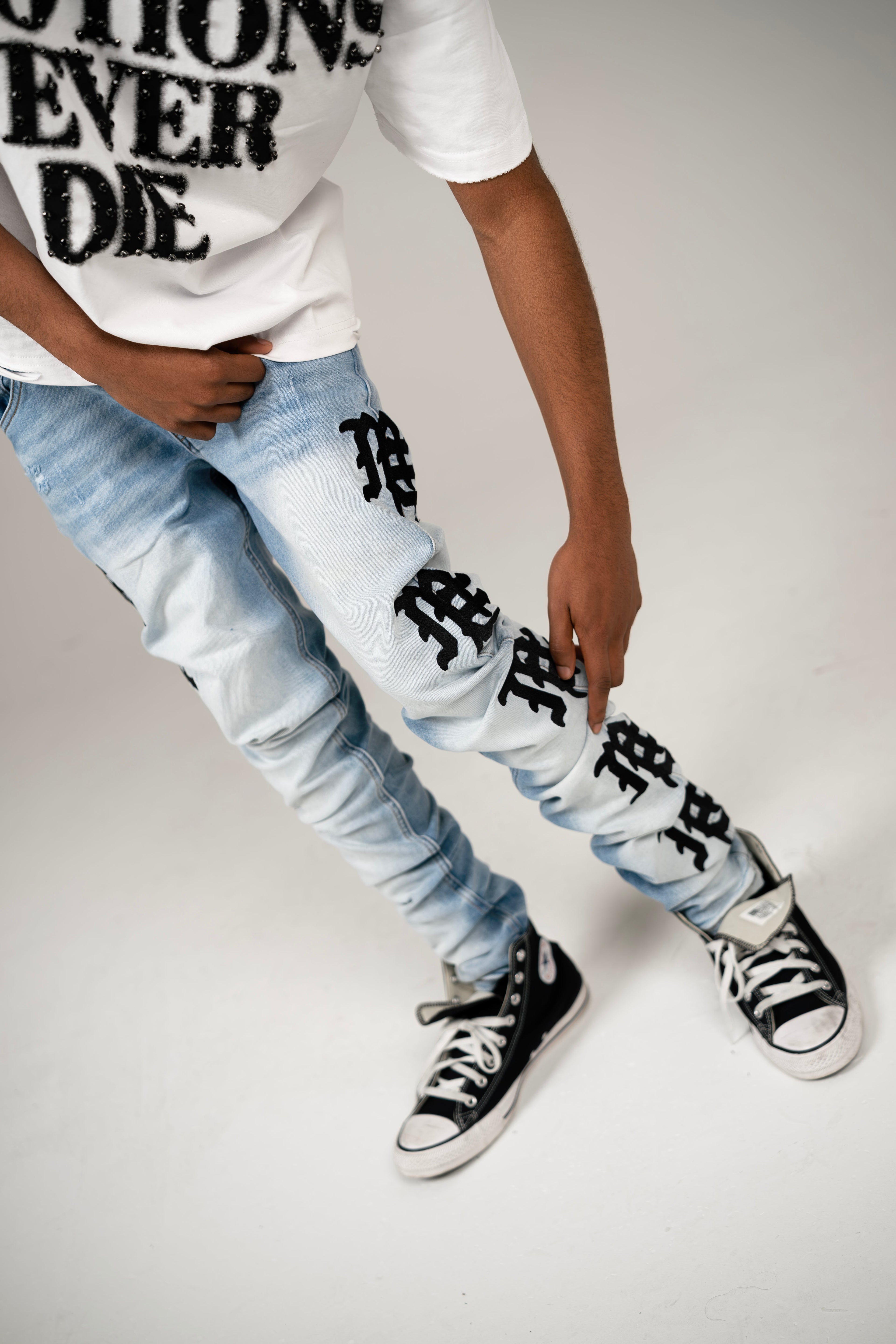 Monogram Denim Light Blue Wash