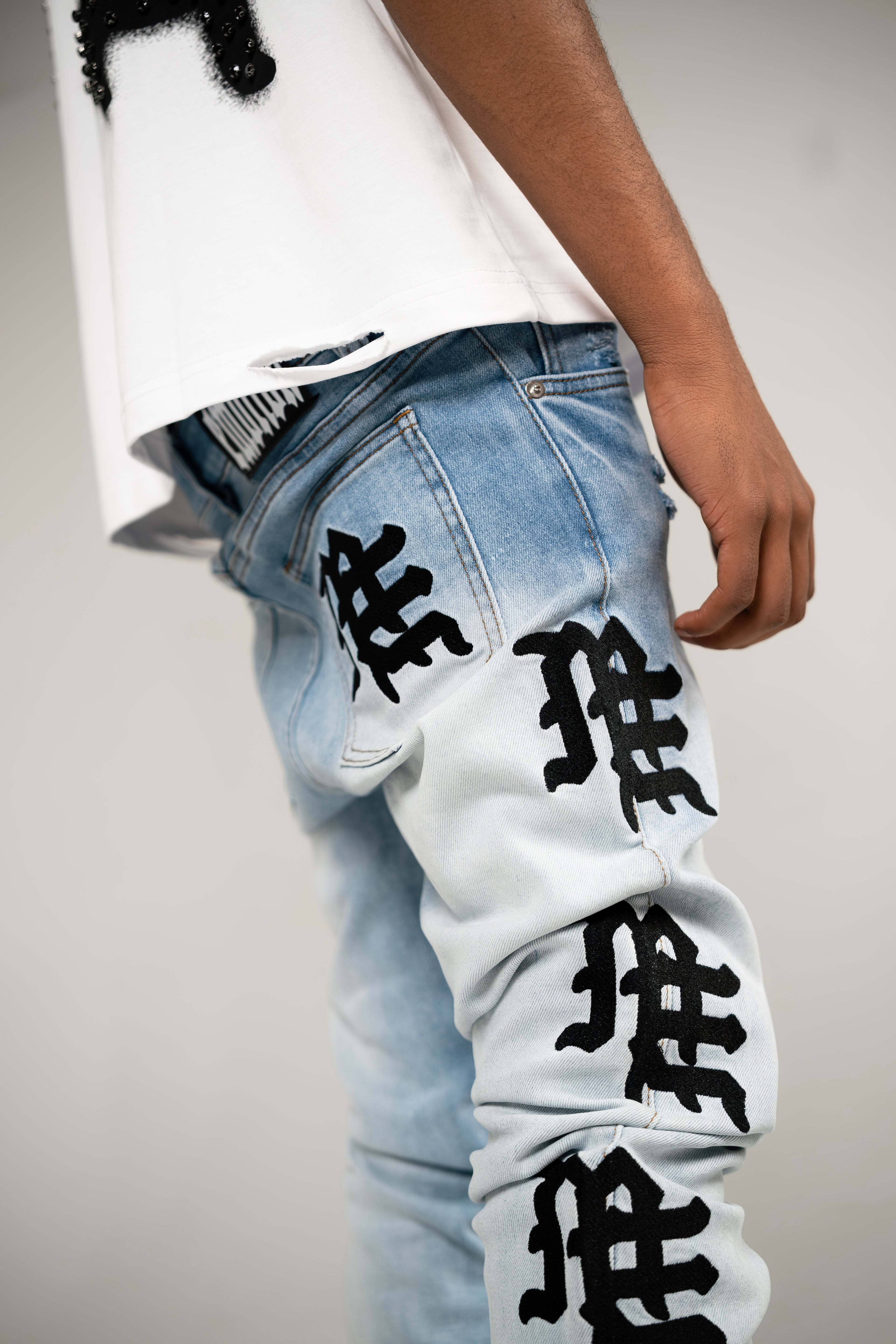 Monogram Denim Light Blue Wash