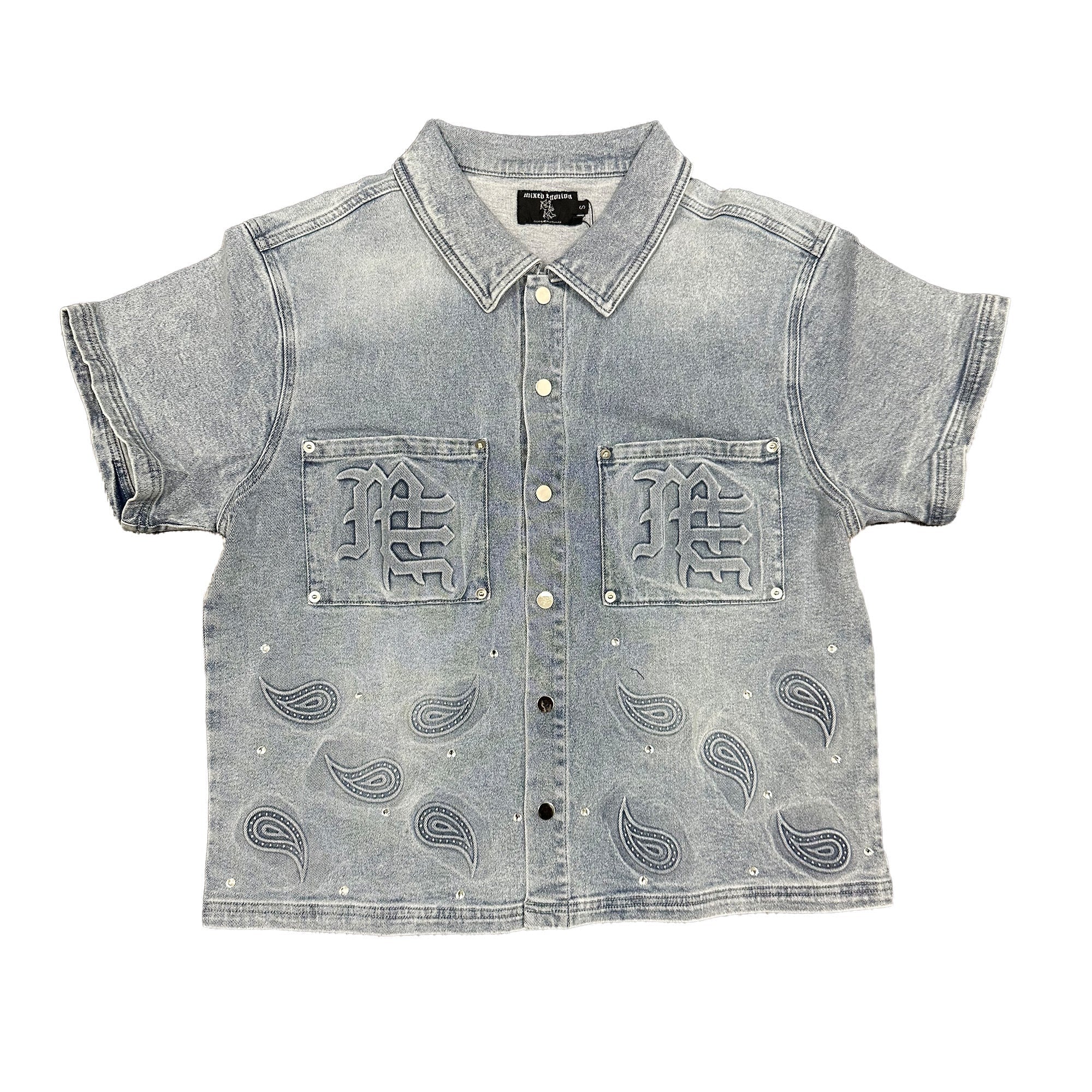 ‘Paisley’ Denim Blue Shirt