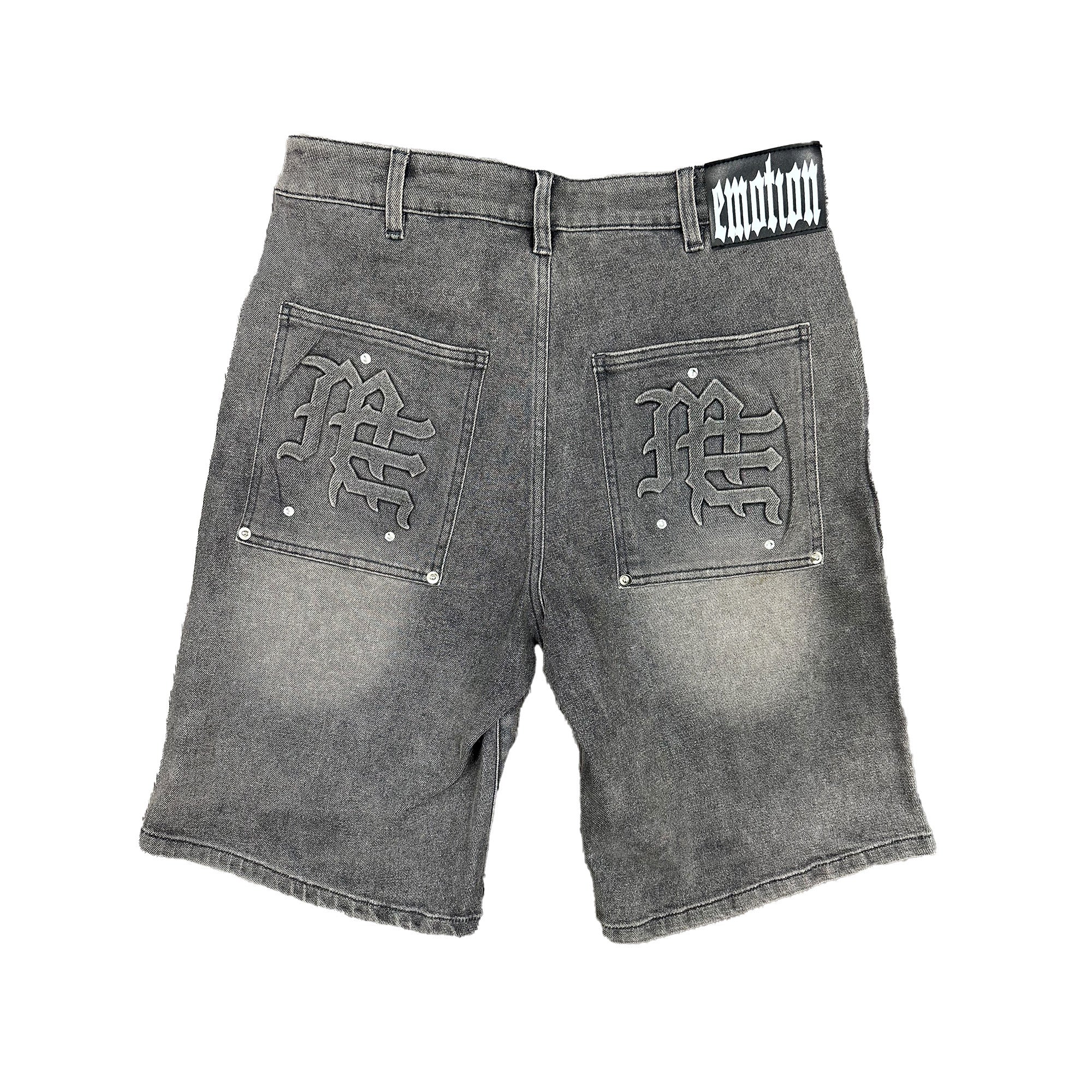 ‘Paisley’ Denim Grey Shorts