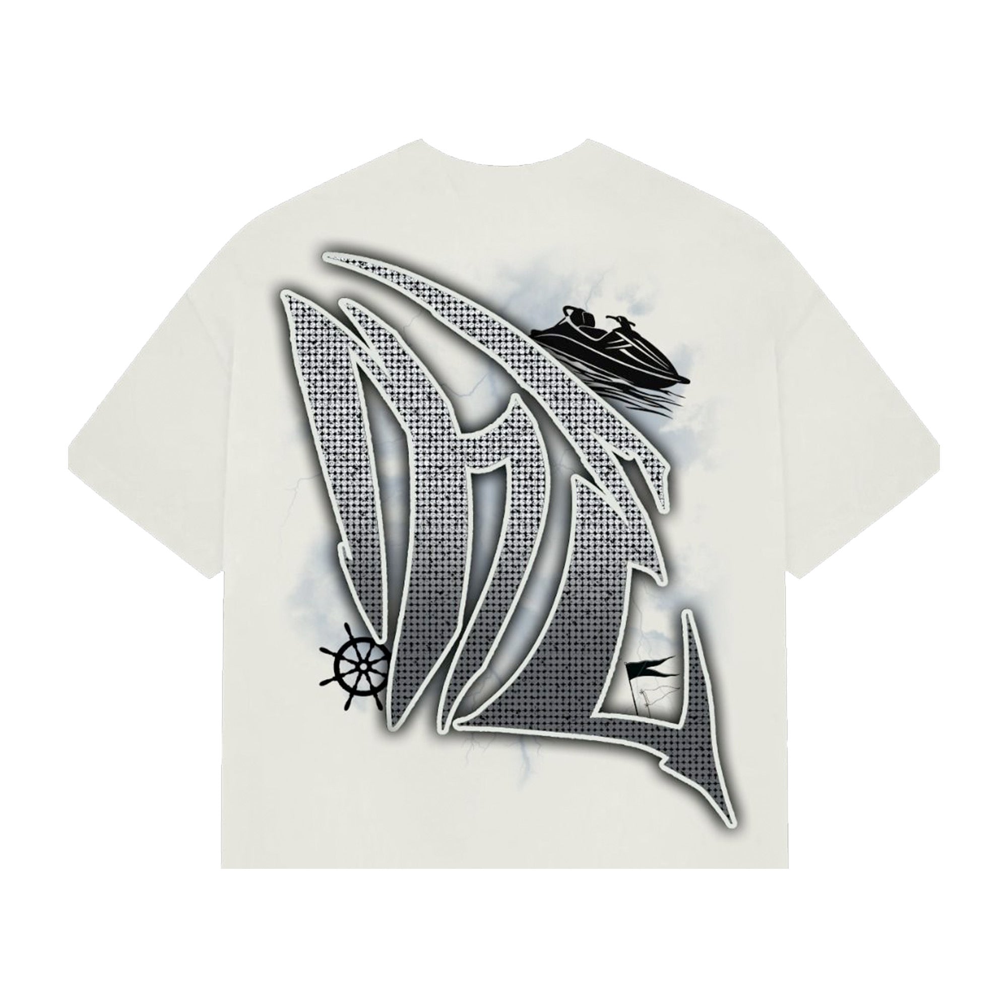 Cream ‘Jetski’ Rhinestone Tee