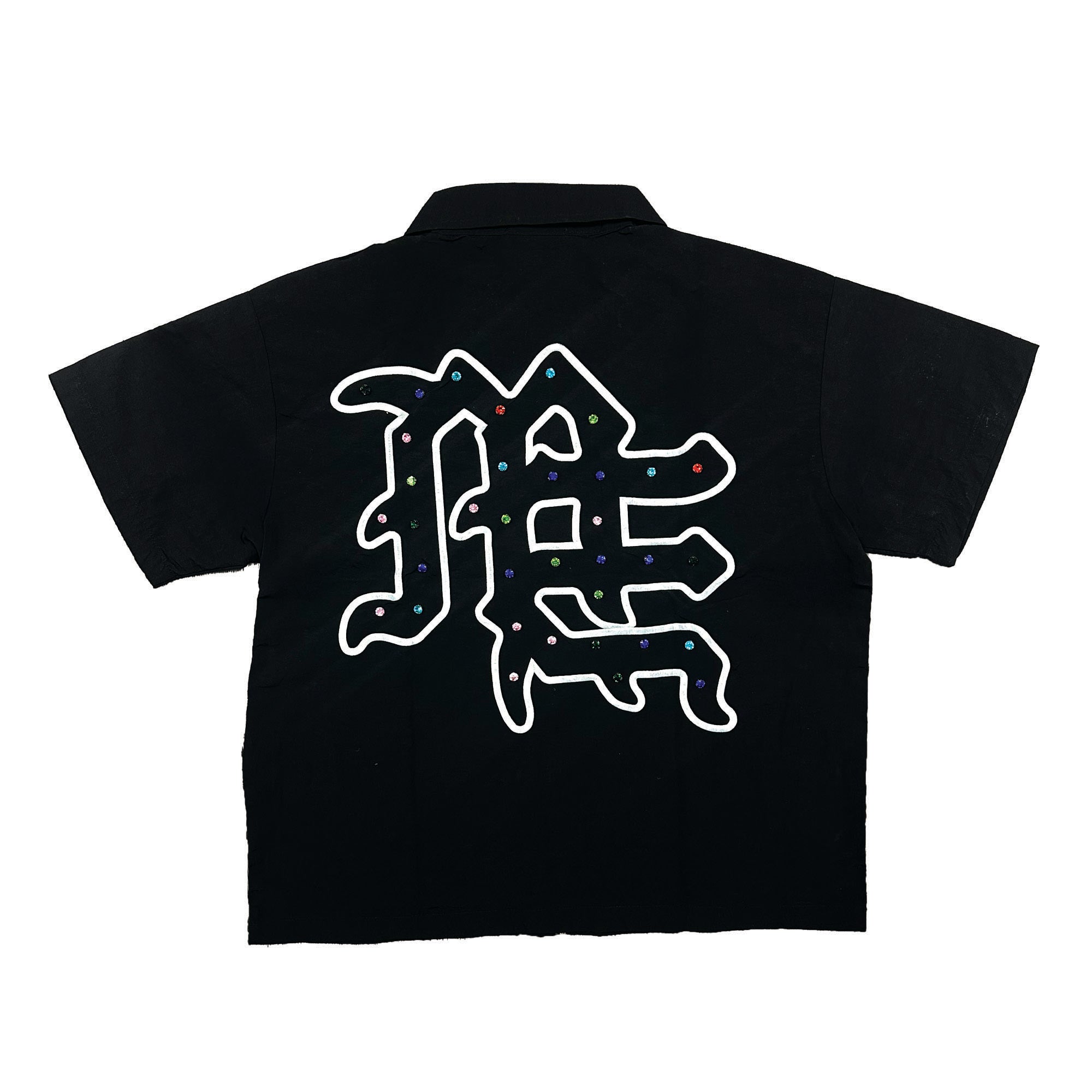 “ME” Rhinestone Zip Up Shirt