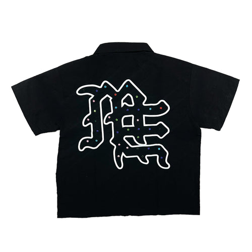 “ME” Rhinestone Zip Up Shirt