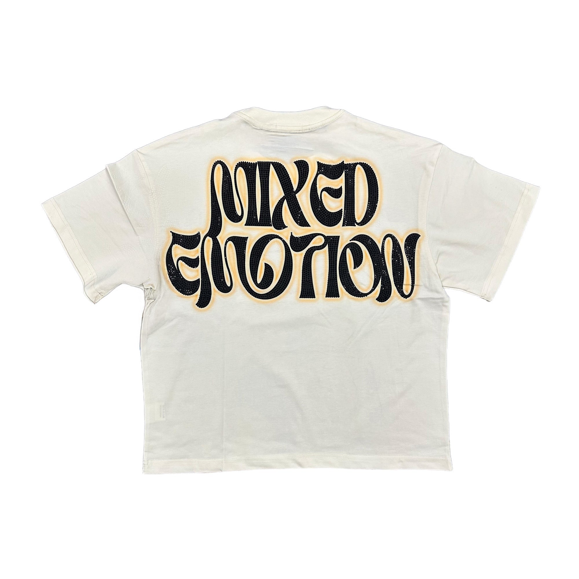 ‘Twin’ Rhinestone Cream Tee