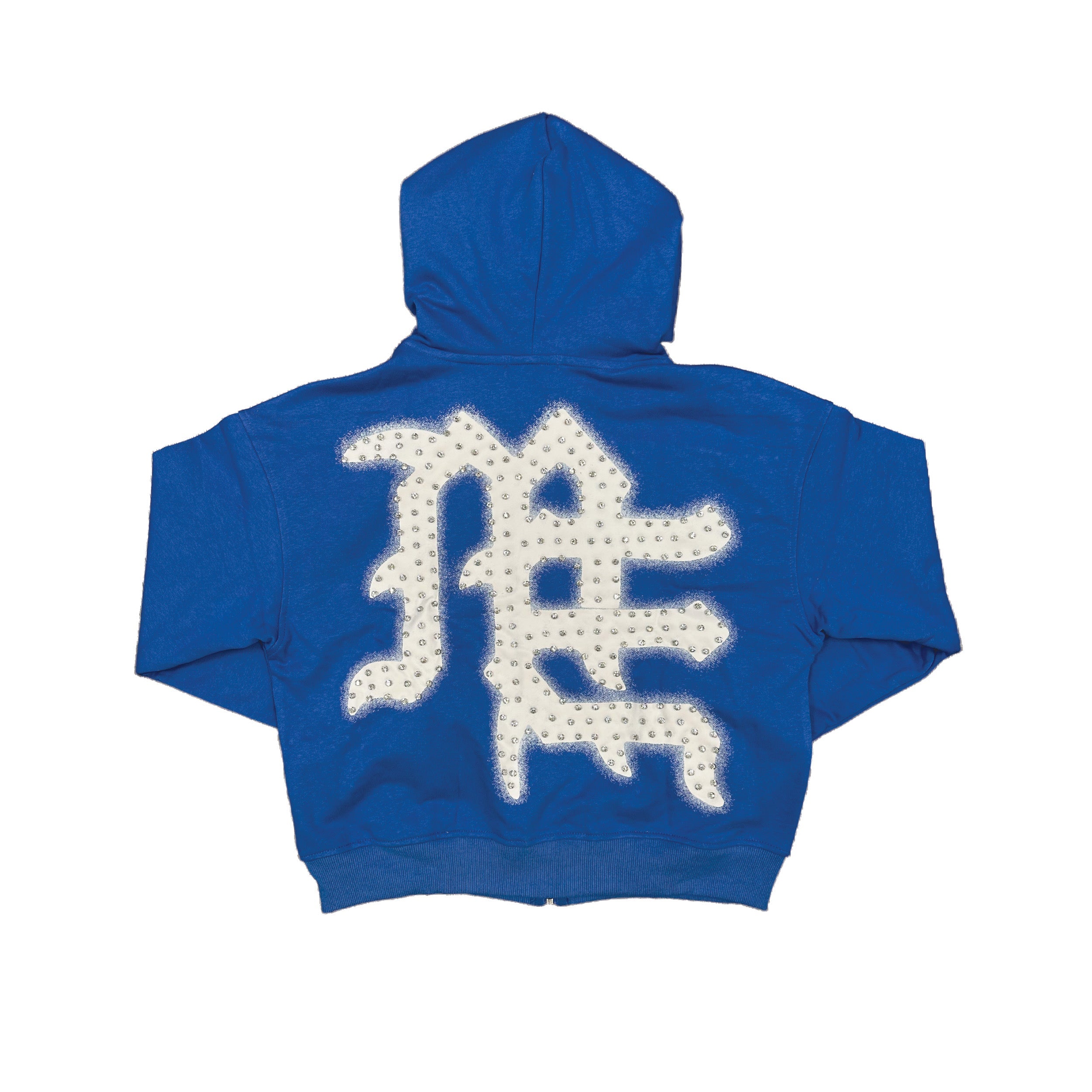 Blue ‘End’ Rhinestone Hoodie