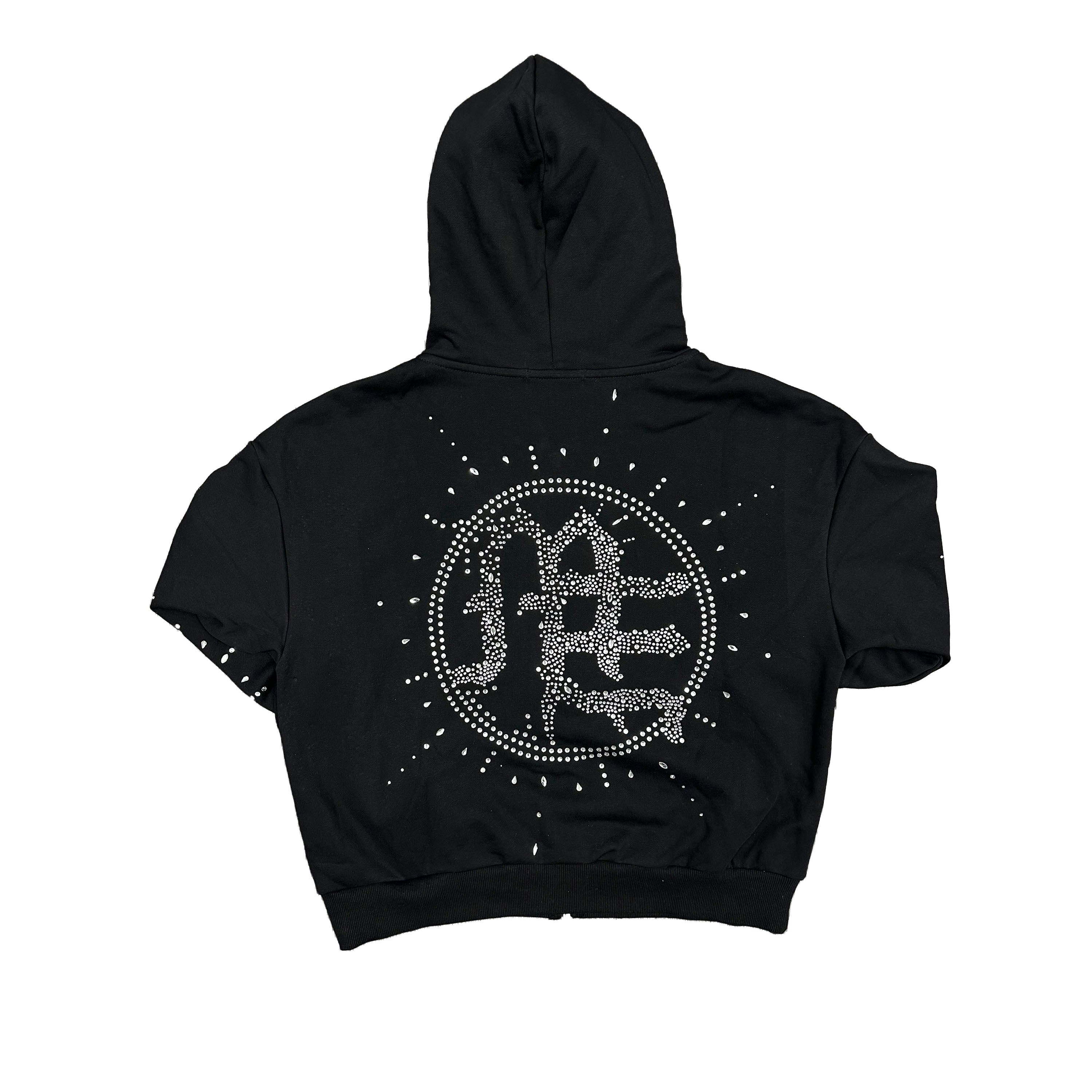 ‘Eclipse’ Black Rhinestone Hoodie