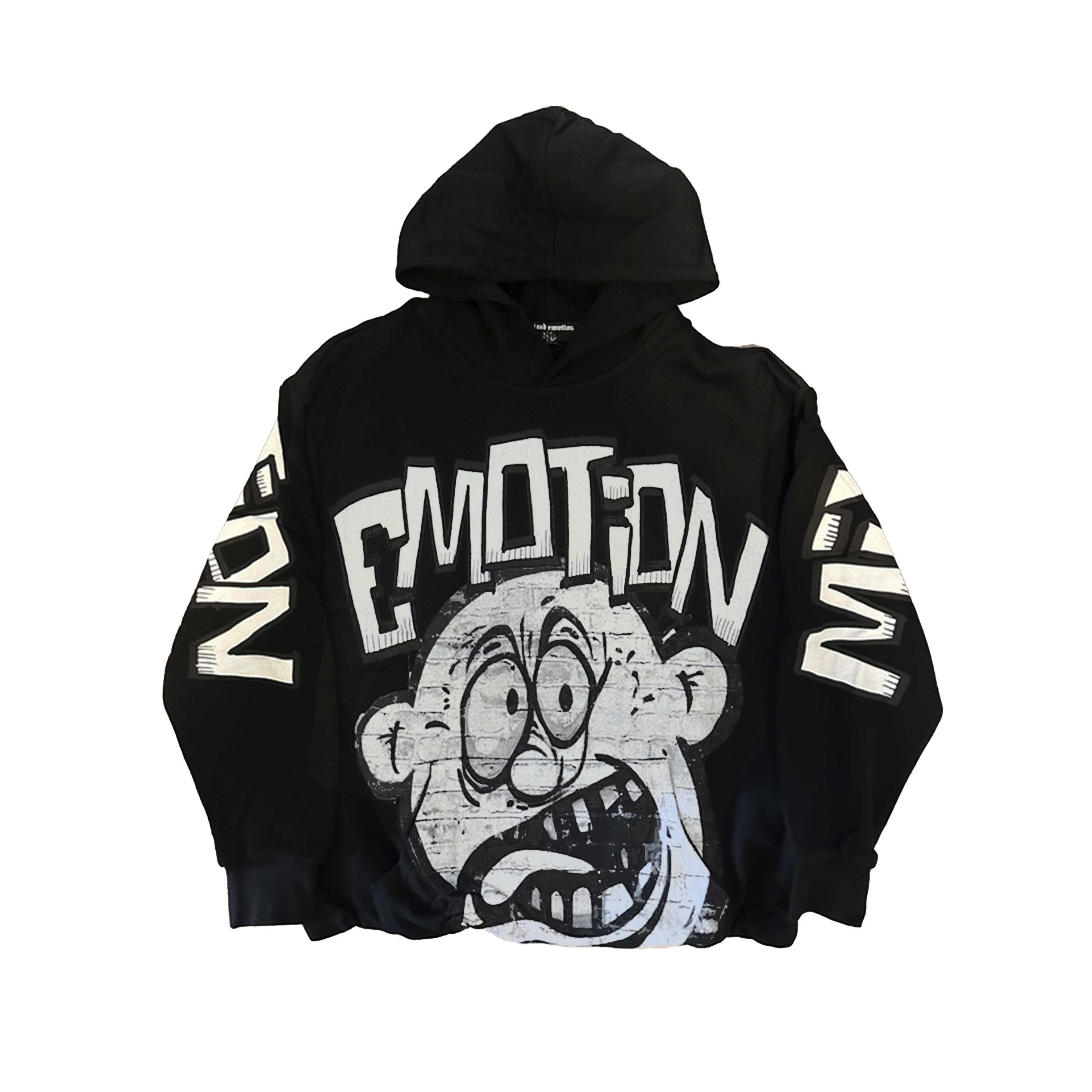 Black “Monster” Cropped Hoodie
