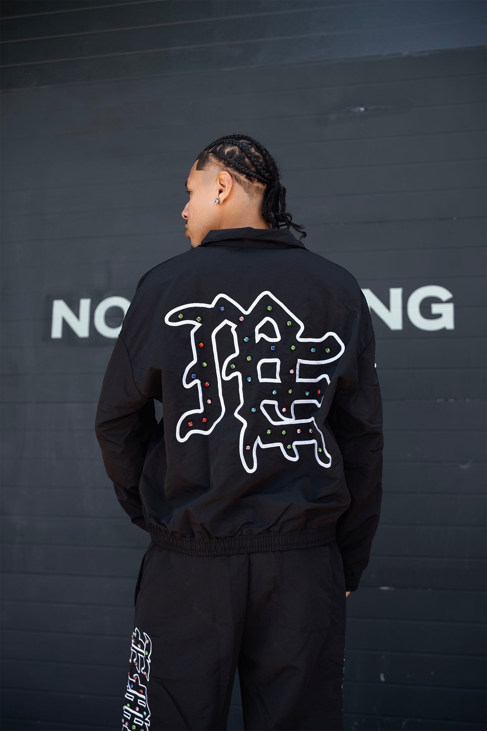 “ME” Rhinestone Nylon Jacket