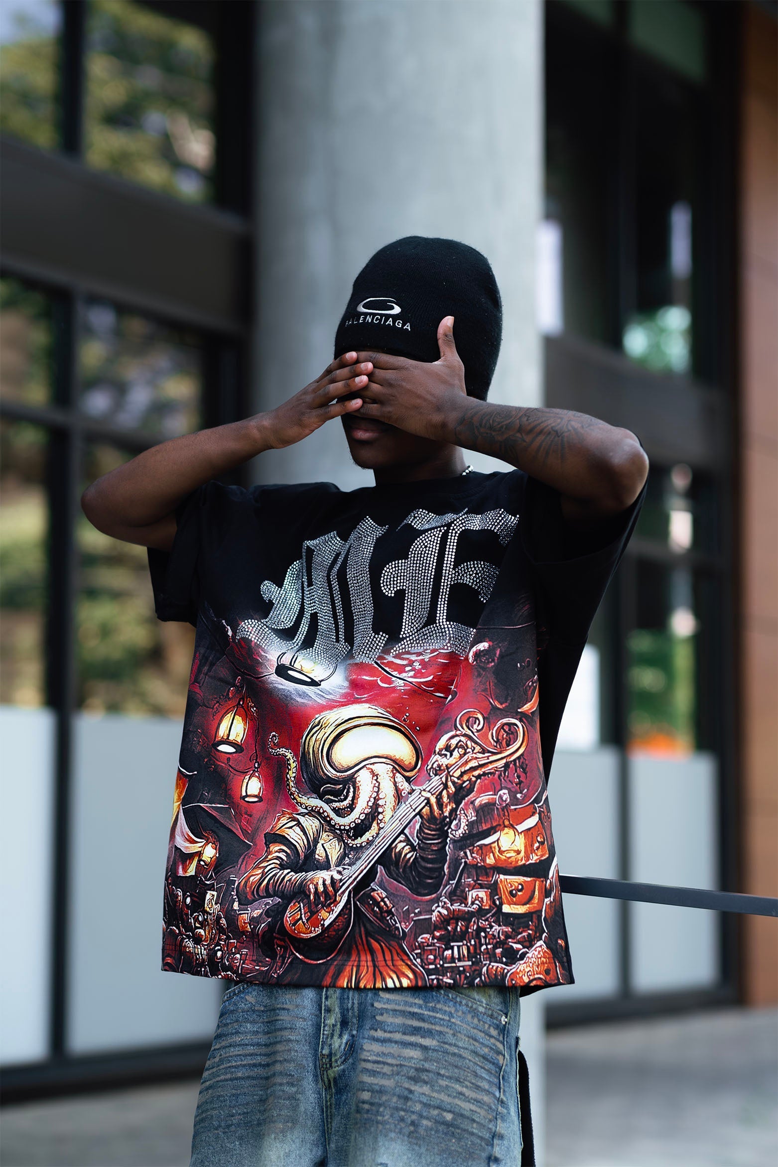 “Octopus” Rhinestone Tee