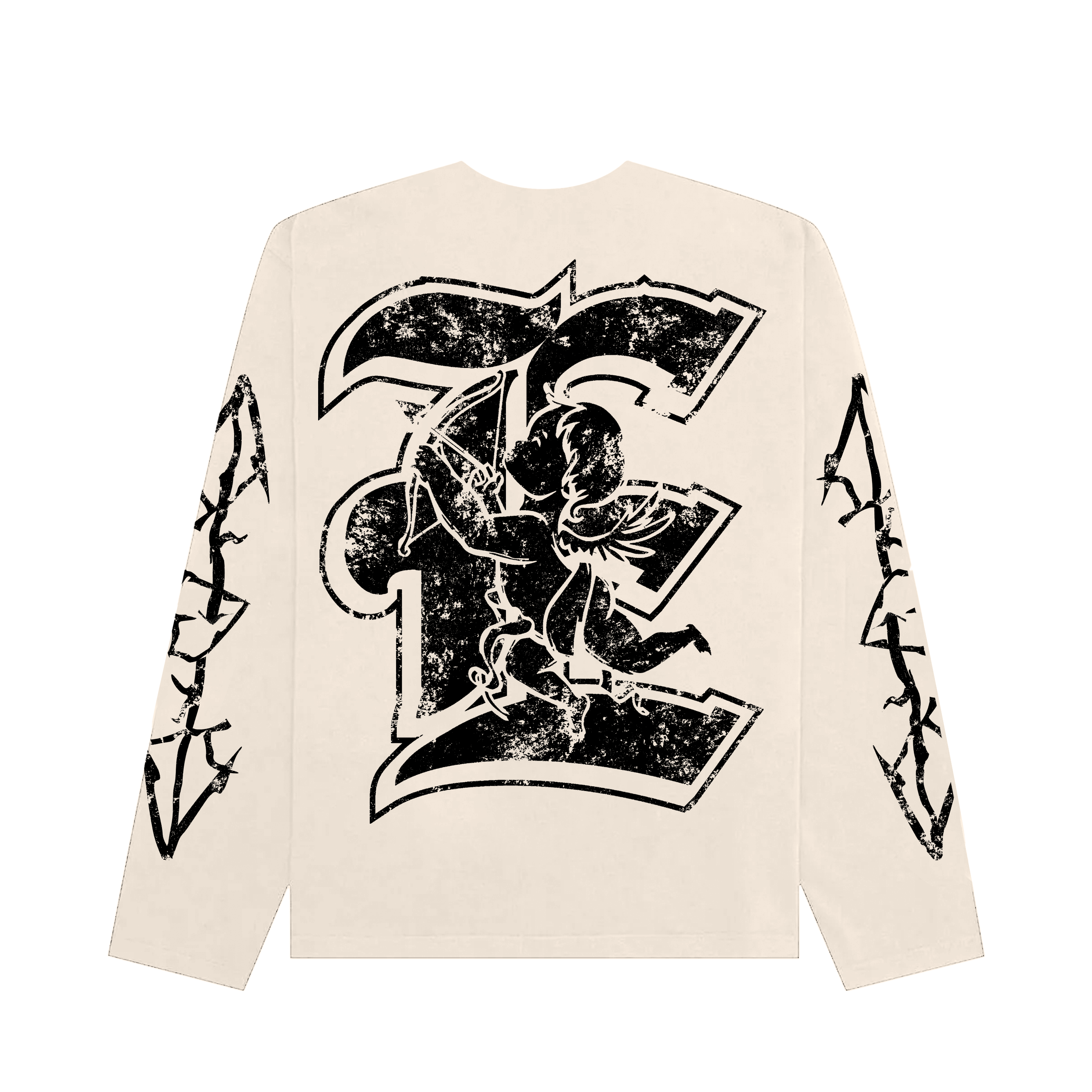 Cream "Bleeding" Long Sleeve