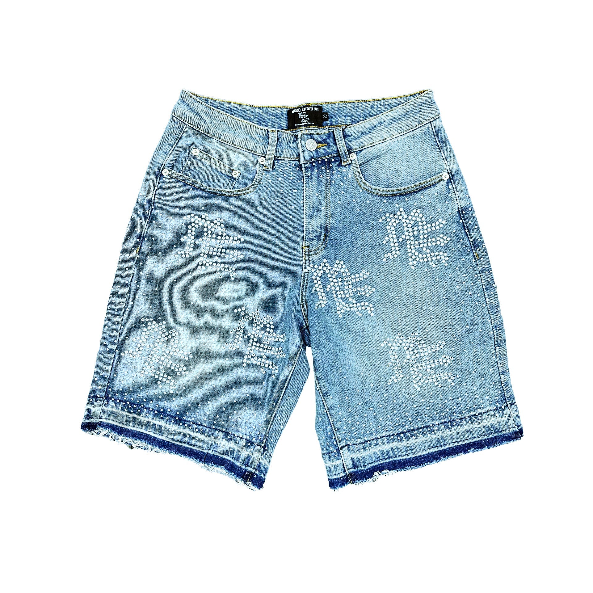 ‘ME’ Rhinestone Denim Shorts